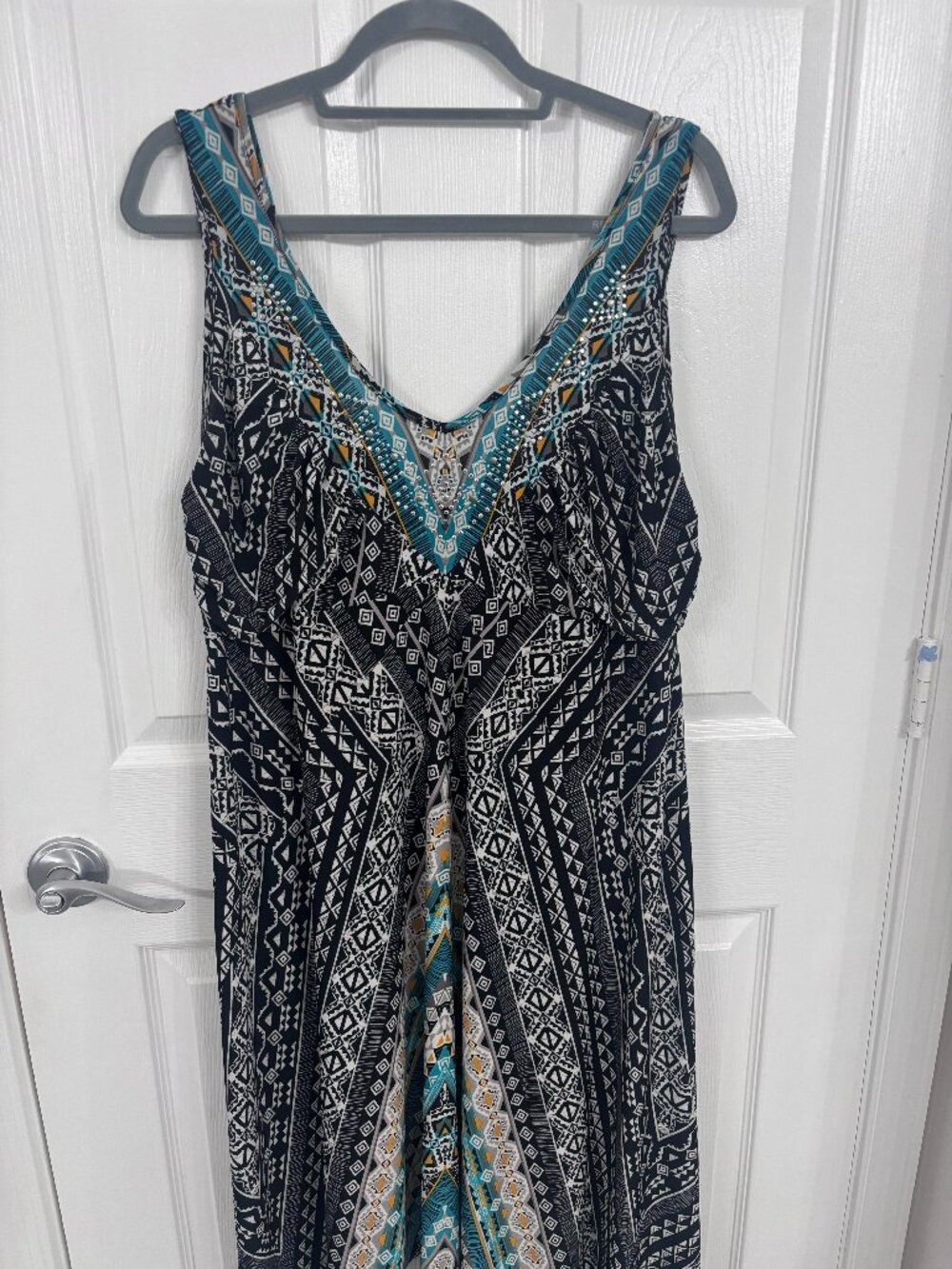 Sundress - Black/White/Green